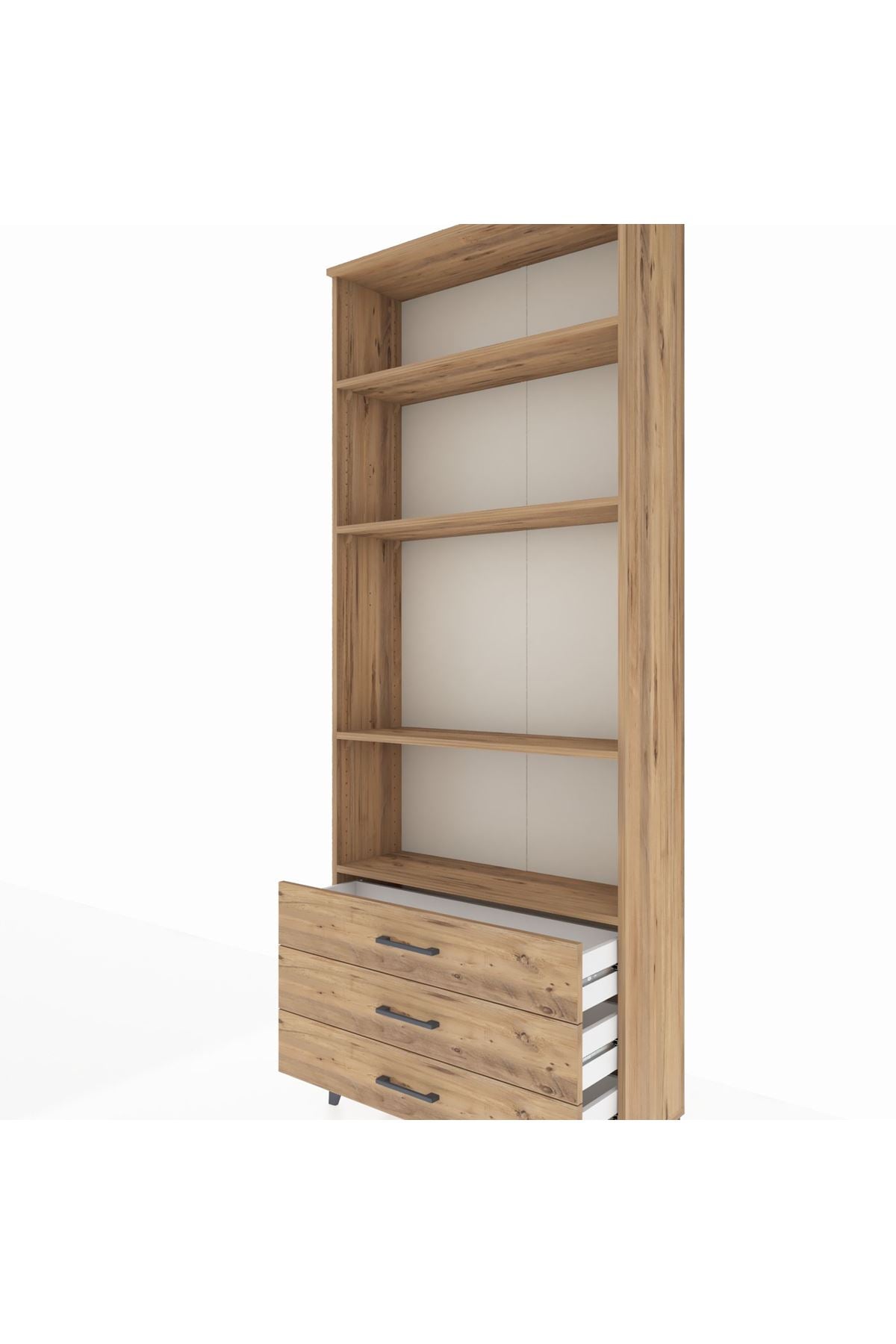 Arges Dolap 4 Raflı 3 Çekmeceli 88x30x221 - S30M021V9A