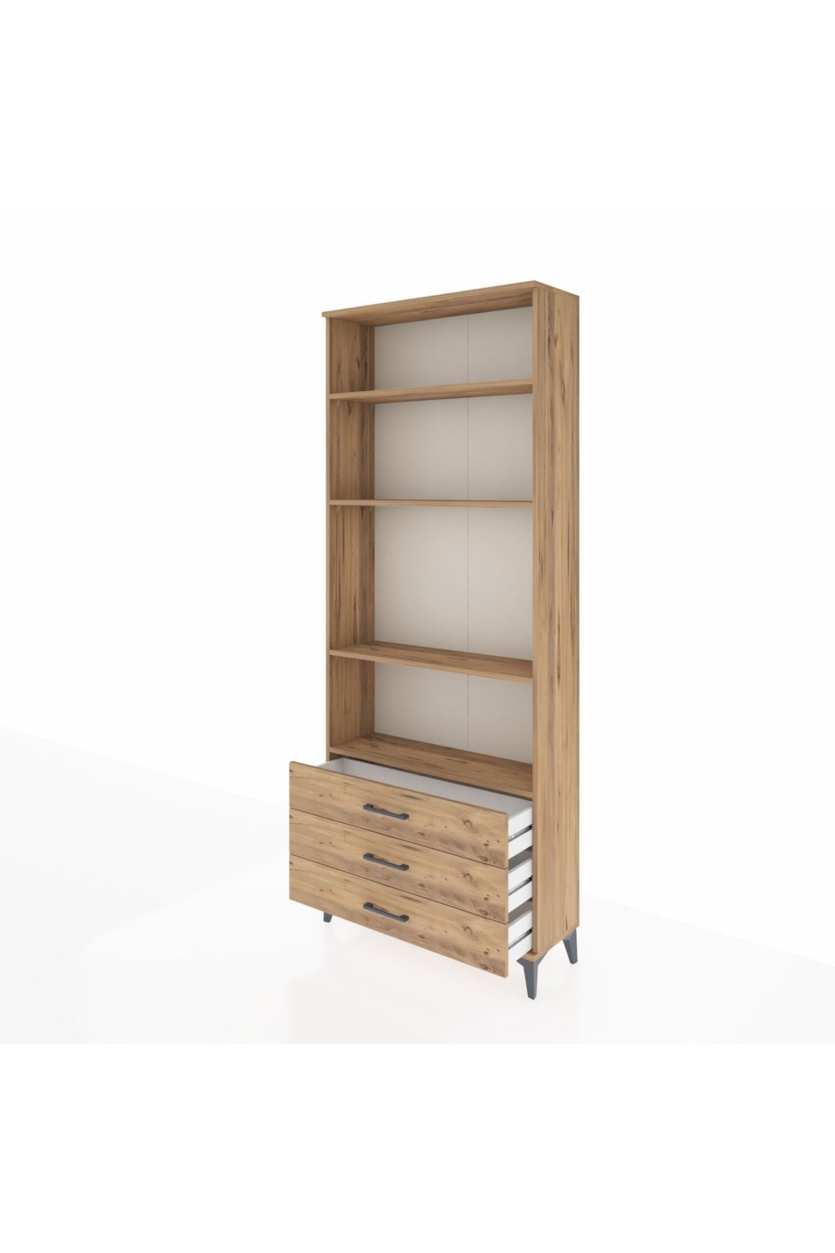 Arges Dolap 4 Raflı 3 Çekmeceli 88x30x221 - S30M021V9A