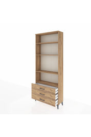 Arges Dolap 4 Raflı 3 Çekmeceli 88x30x221 - S30M021V9A