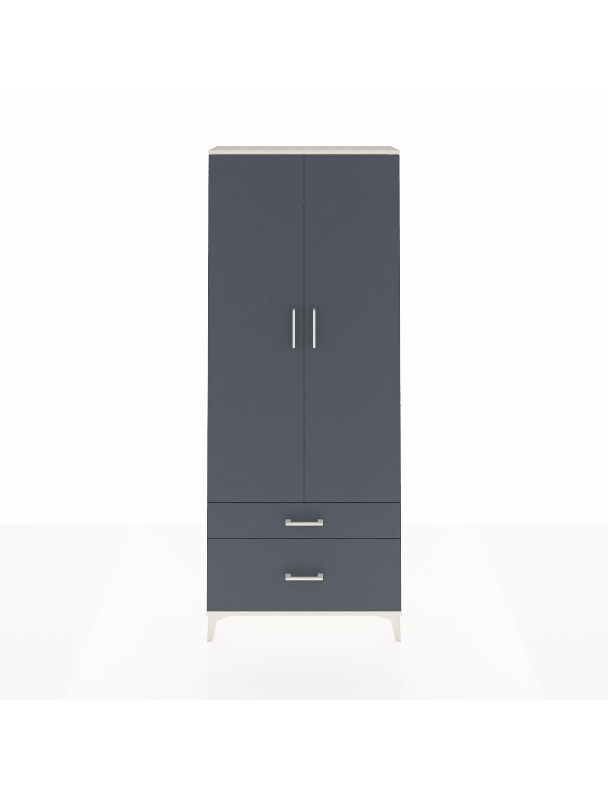 Arges Dolap 2 Raflı 2 Çekmeceli Tek Askılı 88x30x221 - S30M022V2A