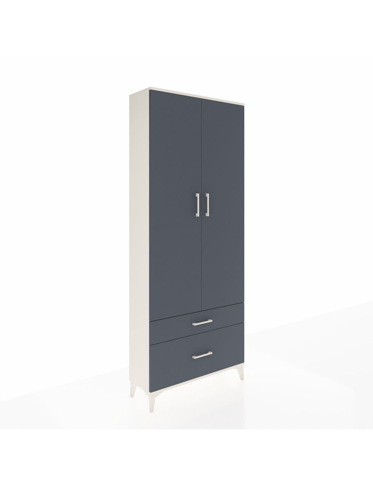 Arges Dolap 2 Raflı 2 Çekmeceli Tek Askılı 88x30x221 - S30M022V2A