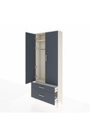 Arges Dolap 2 Raflı 2 Çekmeceli Tek Askılı 88x30x221 - S30M022V2A