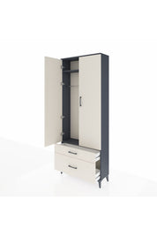 Arges Dolap 2 Raflı 2 Çekmeceli Tek Askılı 88x30x221 - S30M022V4A