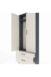 Arges Dolap 2 Raflı 2 Çekmeceli Tek Askılı 88x30x221 - S30M022V4A