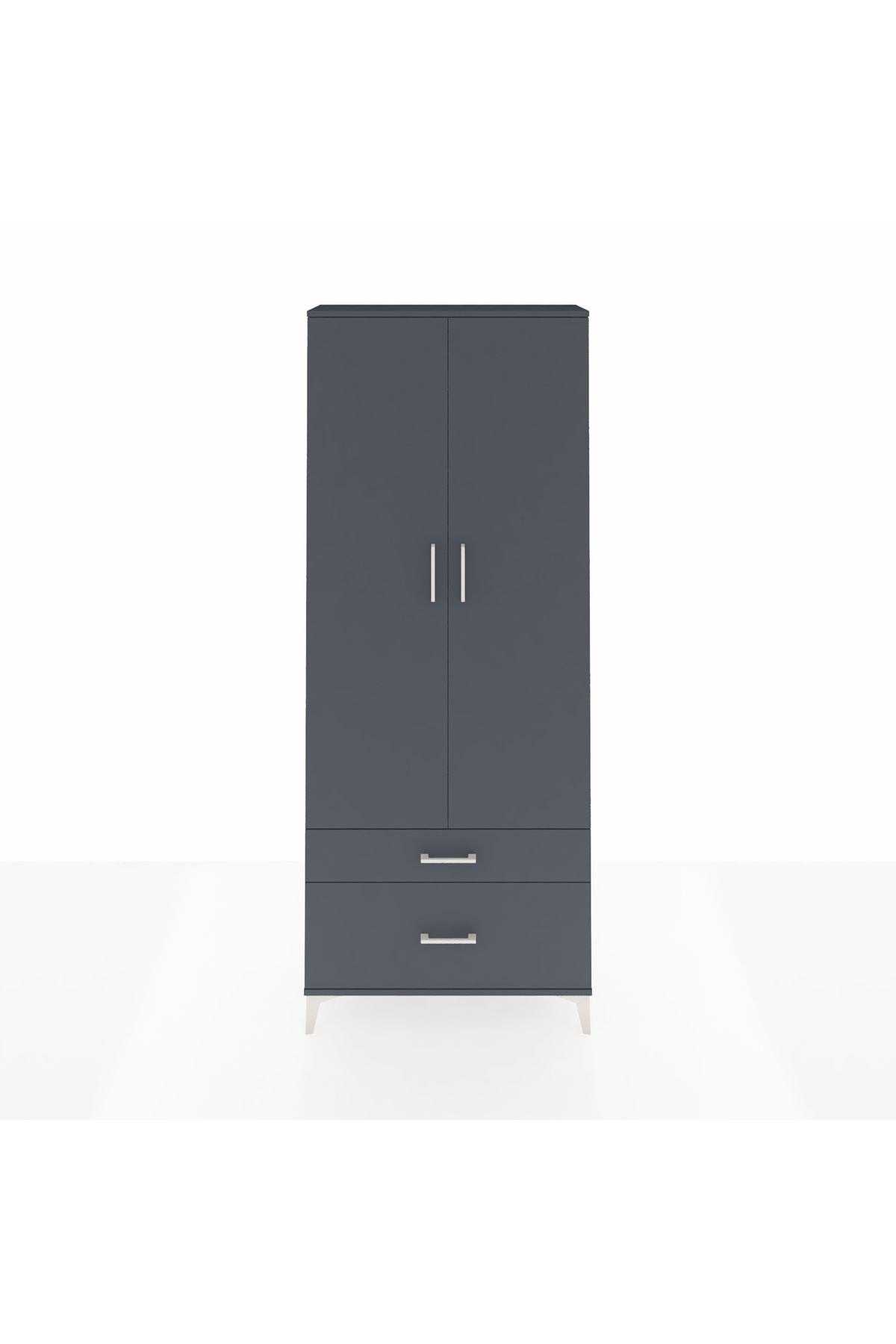 Arges Dolap 2 Raflı 2 Çekmeceli Tek Askılı 88x30x221 - S30M022V5A