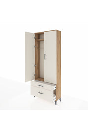 Arges Dolap 2 Raflı 2 Çekmeceli Tek Askılı 88x30x221 - S30M022V7A