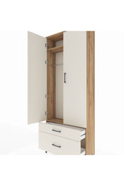 Arges Dolap 2 Raflı 2 Çekmeceli Tek Askılı 88x30x221 - S30M022V7A