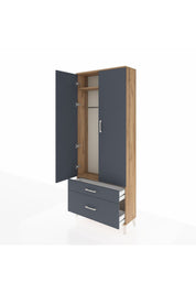 Arges Dolap 2 Raflı 2 Çekmeceli Tek Askılı 88x30x221 - S30M022V8A
