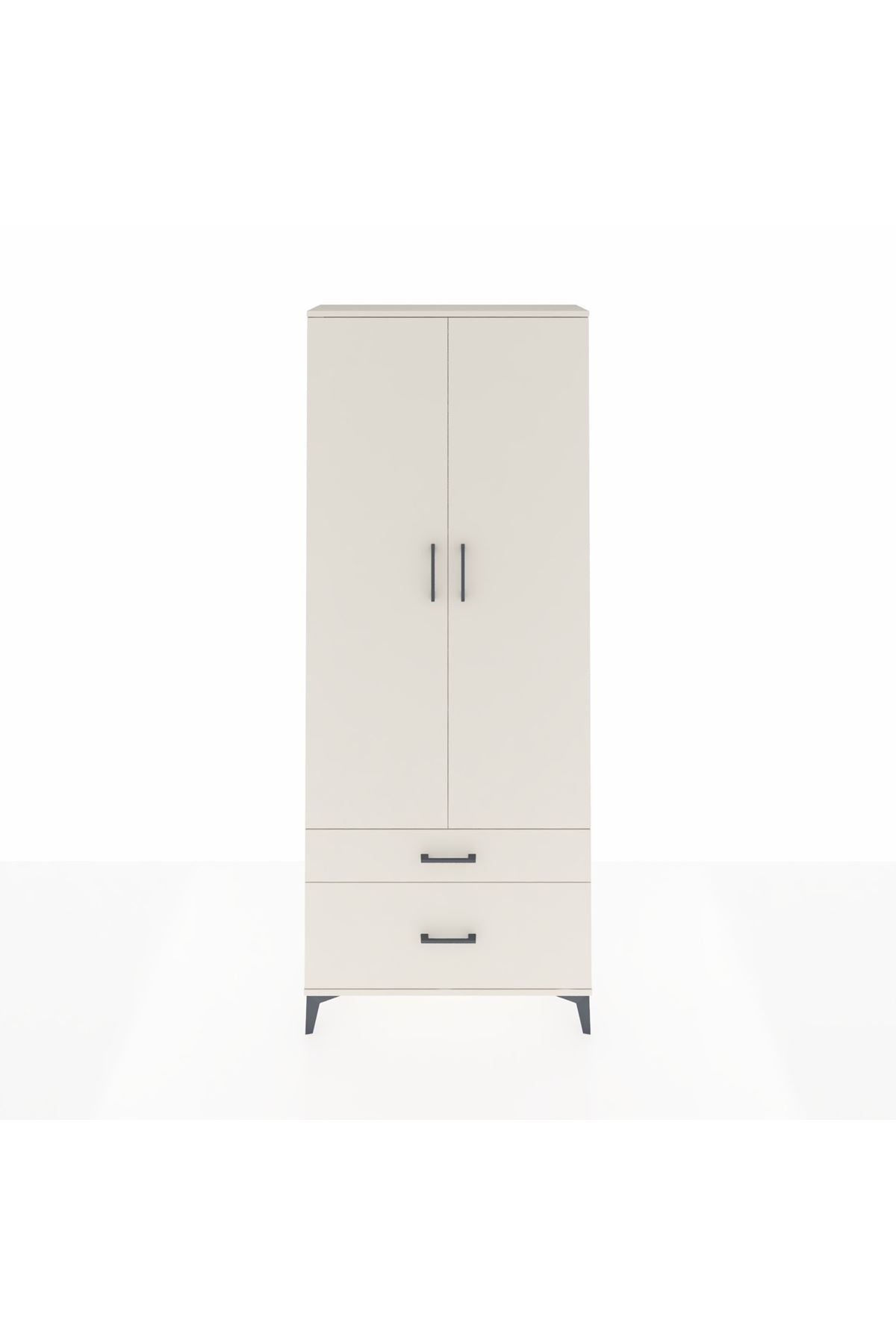 Arges Dolap 4 Raflı 2 Çekmeceli 2 Kapaklı 88x30x221 - S30M023V1A