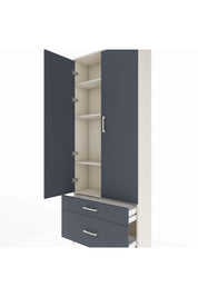 Arges Dolap 4 Raflı 2 Çekmeceli 2 Kapaklı 88x30x221 - S30M023V2A