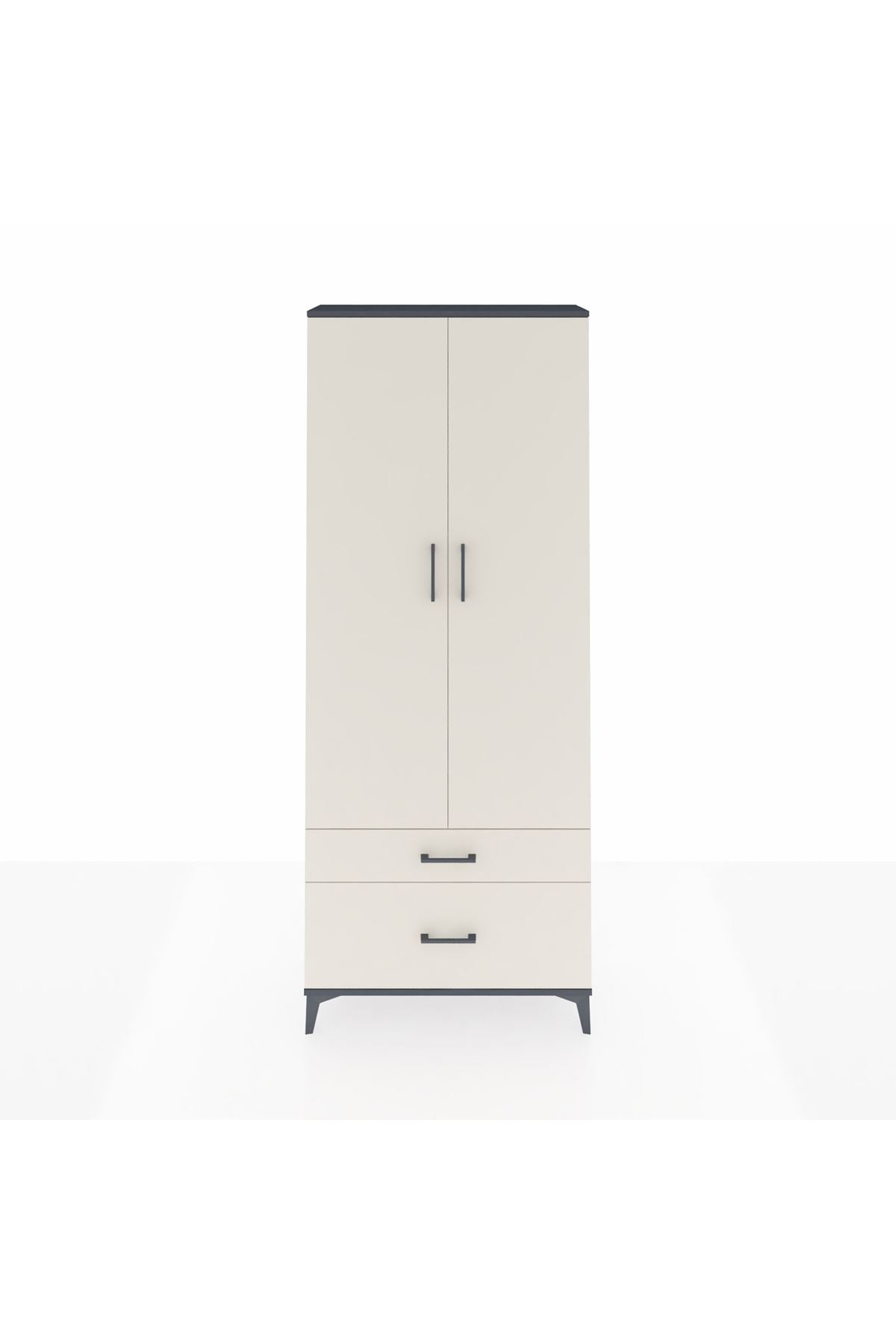 Arges Dolap 4 Raflı 2 Çekmeceli 2 Kapaklı 88x30x221 - S30M023V4A