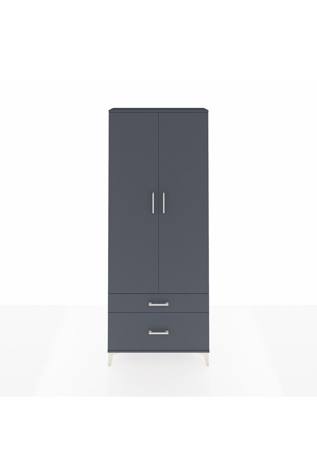 Arges Dolap 4 Raflı 2 Çekmeceli 2 Kapaklı 88x30x221 - S30M023V5A