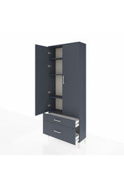 Arges Dolap 4 Raflı 2 Çekmeceli 2 Kapaklı 88x30x221 - S30M023V5A