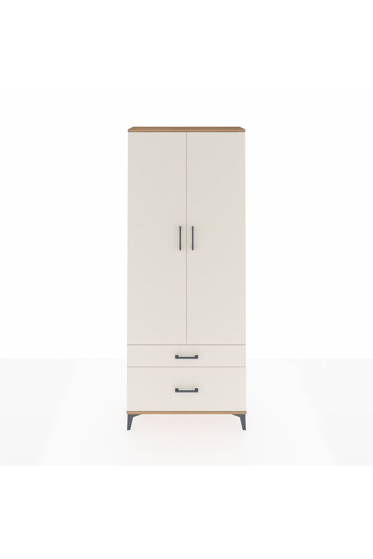 Arges Dolap 4 Raflı 2 Çekmeceli 2 Kapaklı 88x30x221 - S30M023V7A