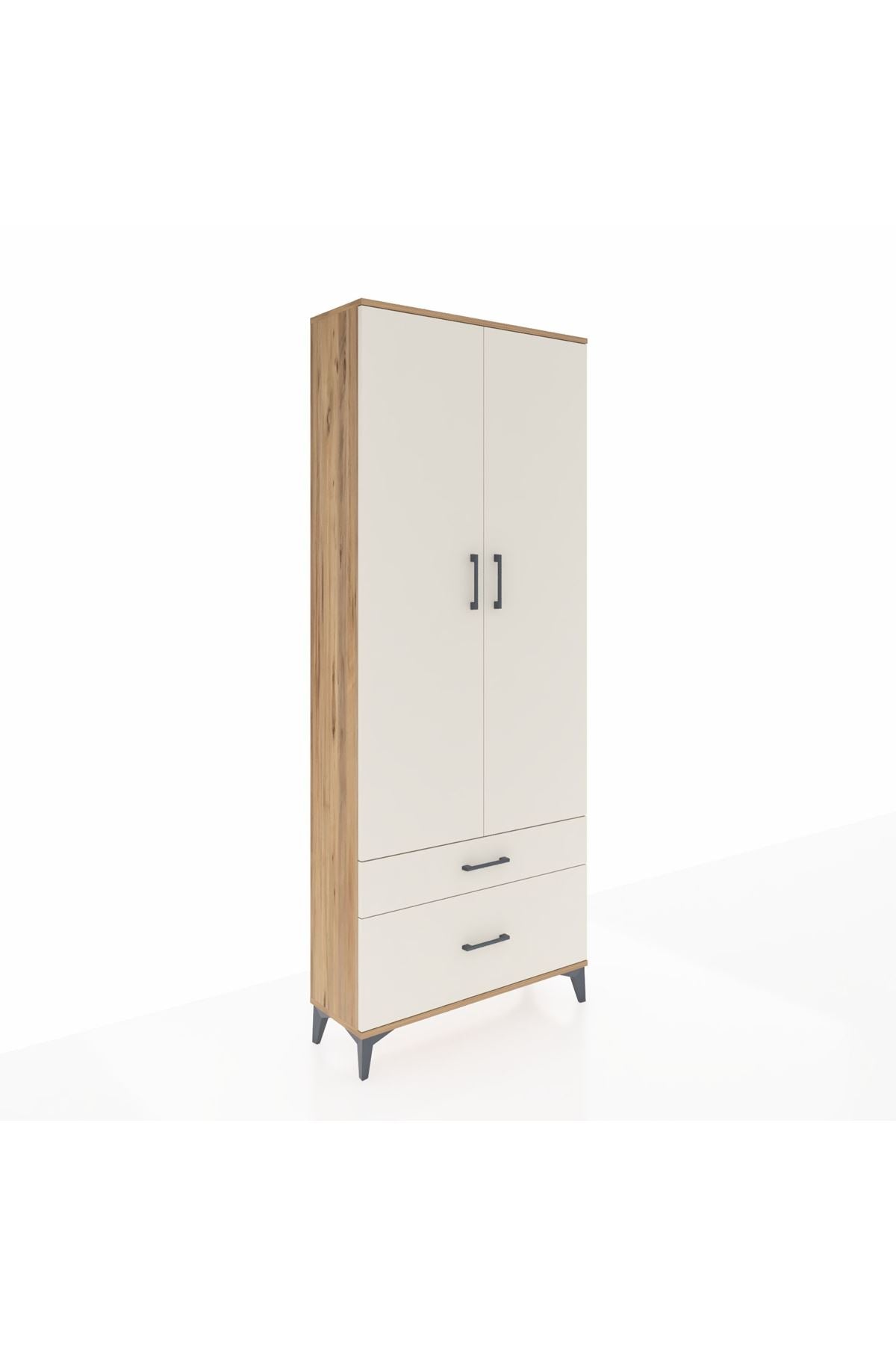 Arges Dolap 4 Raflı 2 Çekmeceli 2 Kapaklı 88x30x221 - S30M023V7A