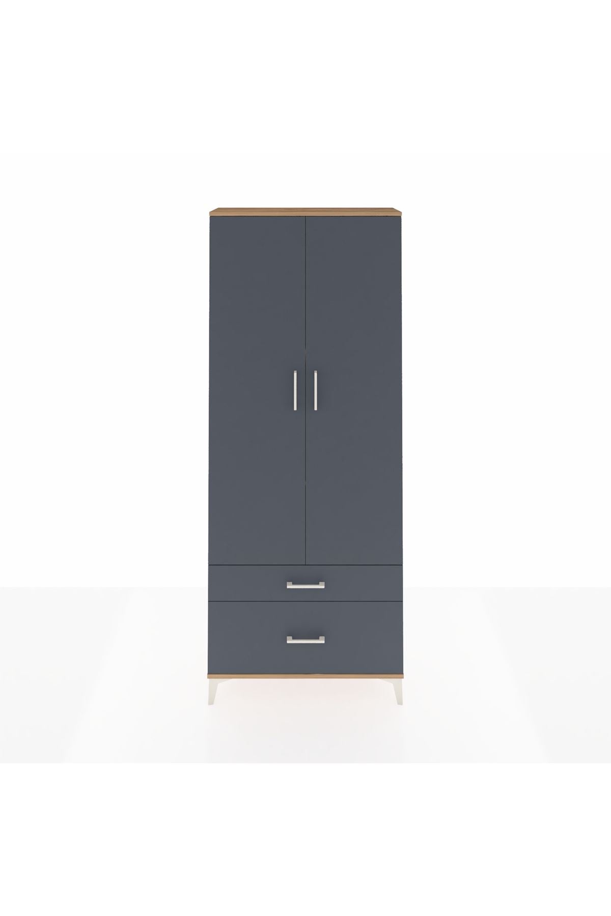 Arges Dolap 4 Raflı 2 Çekmeceli 2 Kapaklı 88x30x221 - S30M023V8A