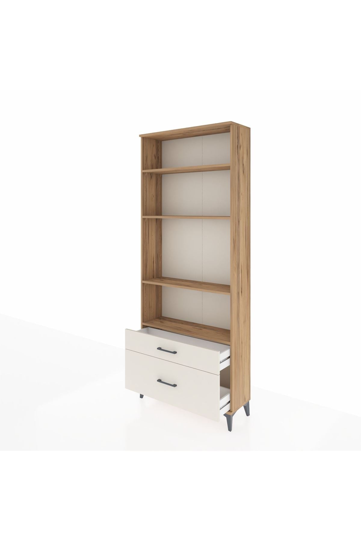 Arges Dolap 4 Raflı 2 Çekmeceli 88x30x221 - S30M024V7A