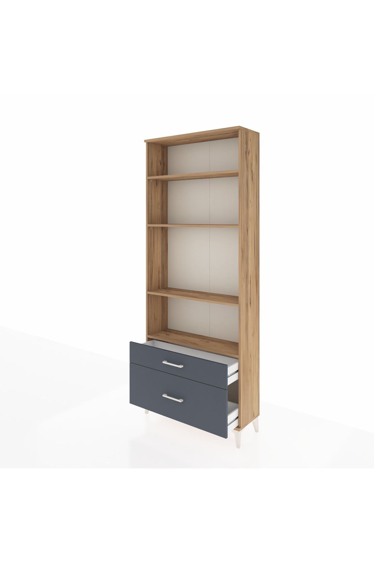 Arges Dolap 4 Raflı 2 Çekmeceli 88x30x221 - S30M024V8A