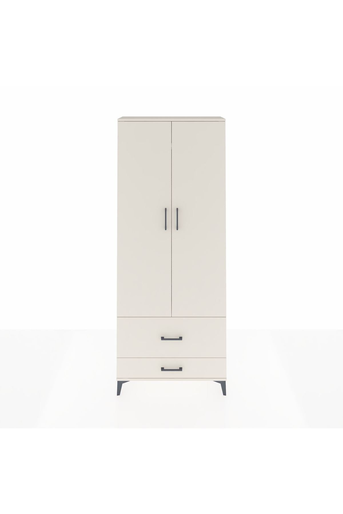 Arges Dolap 2 Raflı 2 Çekmeceli Tek Askılı 88x30x221 - S30M025V1A