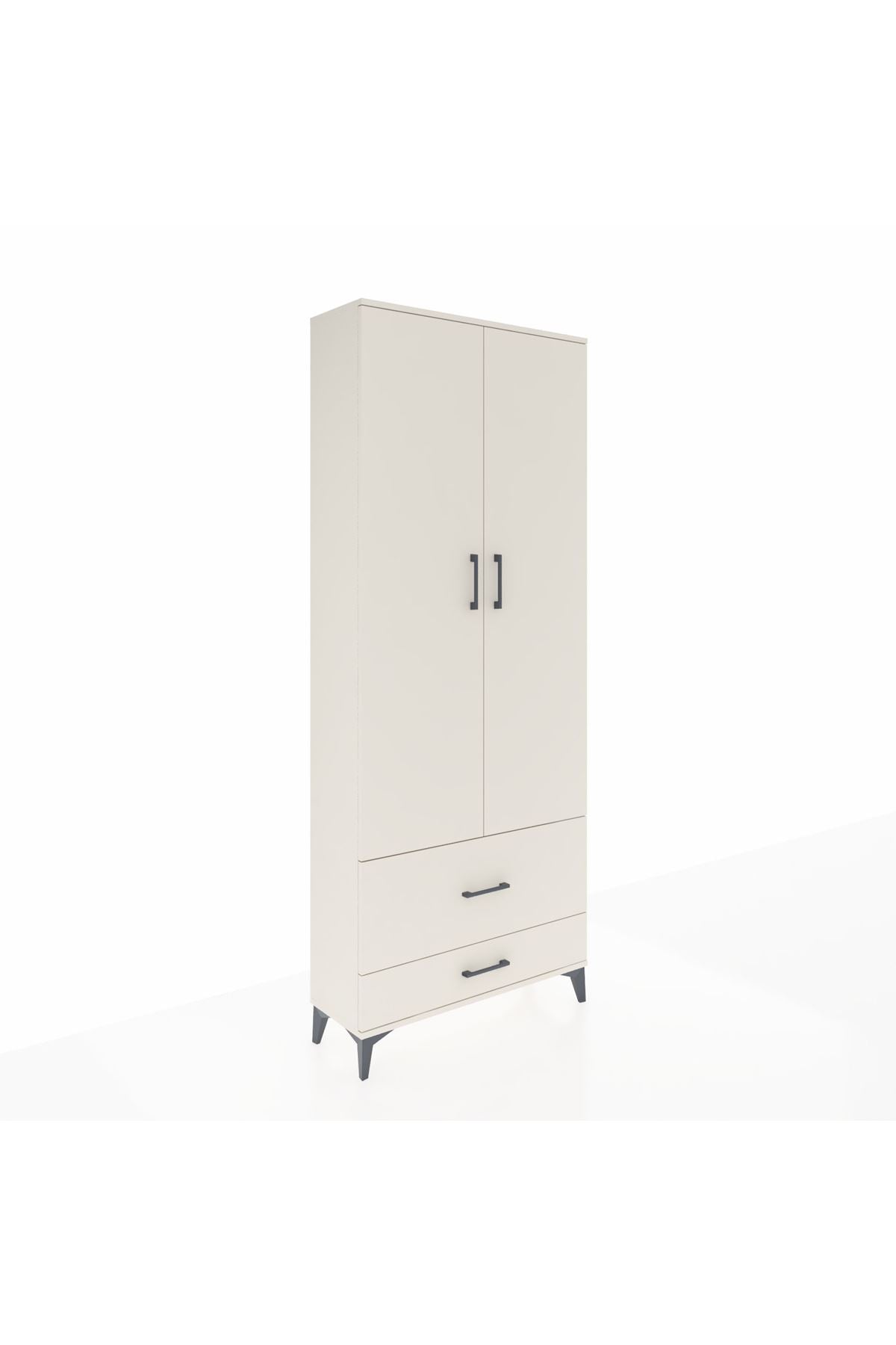 Arges Dolap 2 Raflı 2 Çekmeceli Tek Askılı 88x30x221 - S30M025V1A