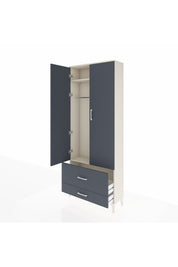 Arges Dolap 2 Raflı 2 Çekmeceli Tek Askılı 88x30x221 - S30M025V2A