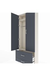 Arges Dolap 2 Raflı 2 Çekmeceli Tek Askılı 88x30x221 - S30M025V2A