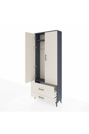Arges Dolap 2 Raflı 2 Çekmeceli Tek Askılı 88x30x221 - S30M025V4A
