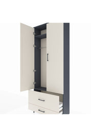 Arges Dolap 2 Raflı 2 Çekmeceli Tek Askılı 88x30x221 - S30M025V4A