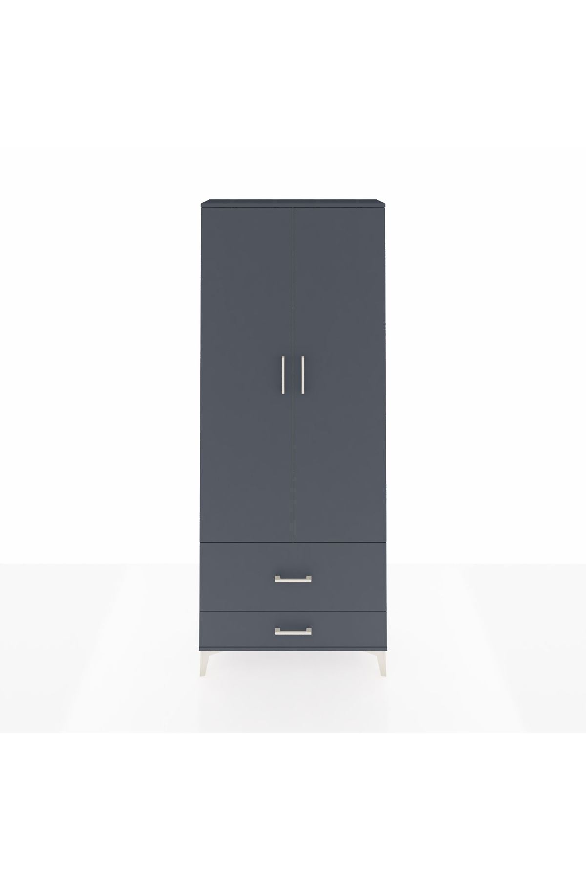 Arges Dolap 2 Raflı 2 Çekmeceli Tek Askılı 88x30x221 - S30M025V5A