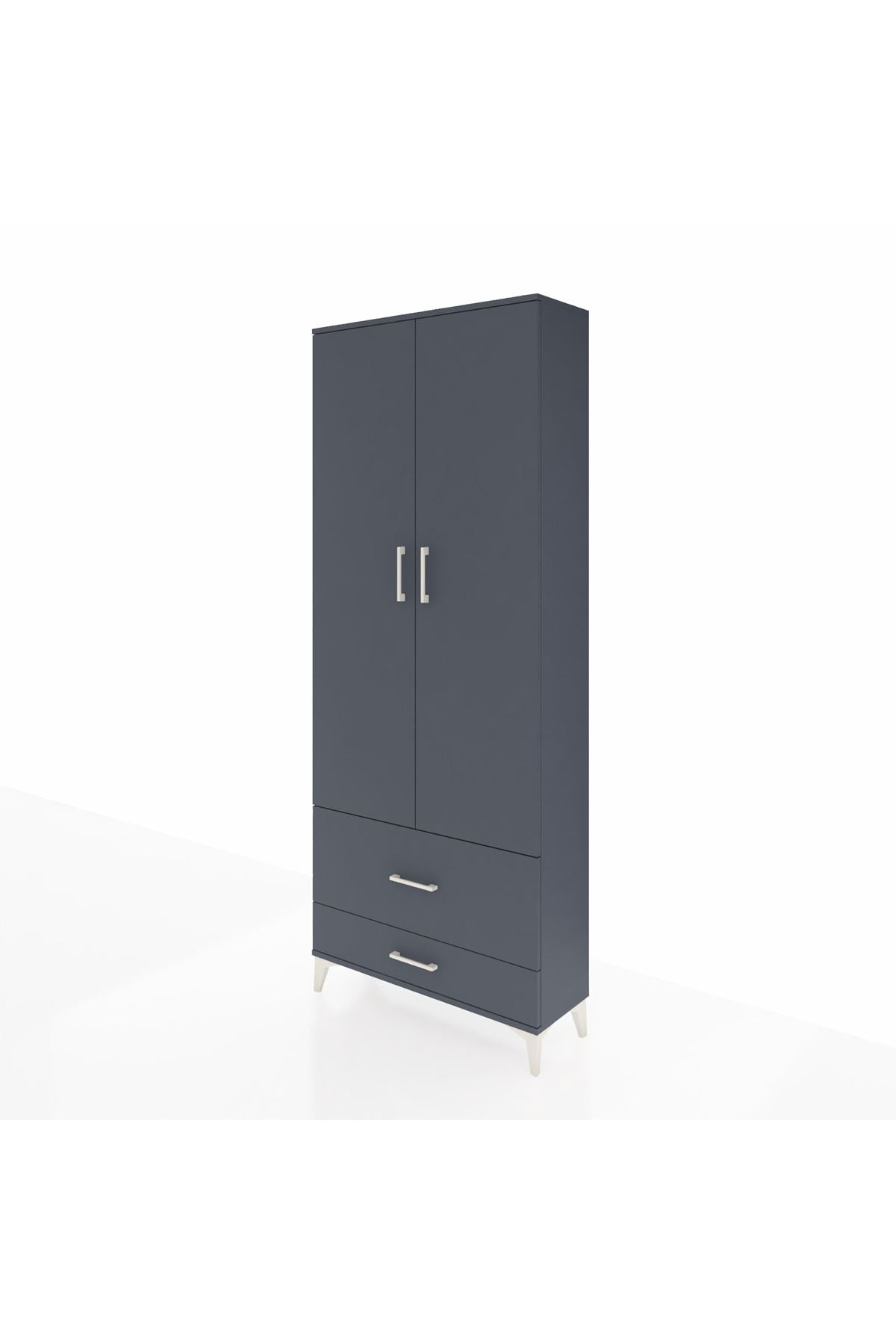 Arges Dolap 2 Raflı 2 Çekmeceli Tek Askılı 88x30x221 - S30M025V5A