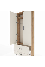 Arges Dolap 2 Raflı 2 Çekmeceli Tek Askılı 88x30x221 - S30M025V7A