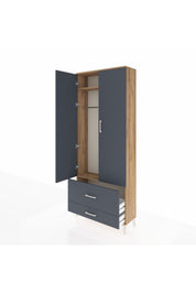 Arges Dolap 2 Raflı 2 Çekmeceli Tek Askılı 88x30x221 - S30M025V8A