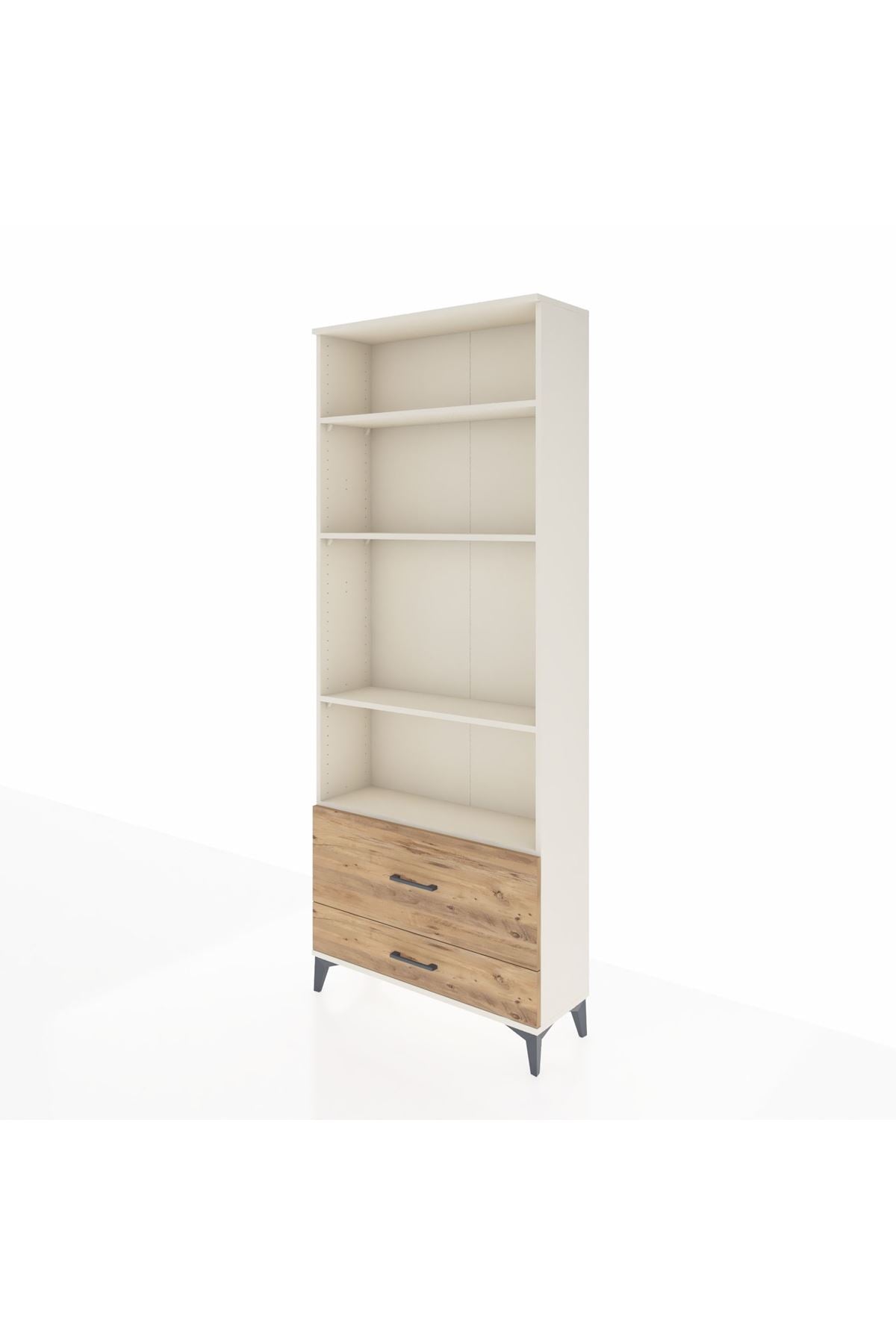 Arges Dolap 4 Raflı 2 Çekmeceli 88x30x221 - S30M027V3A