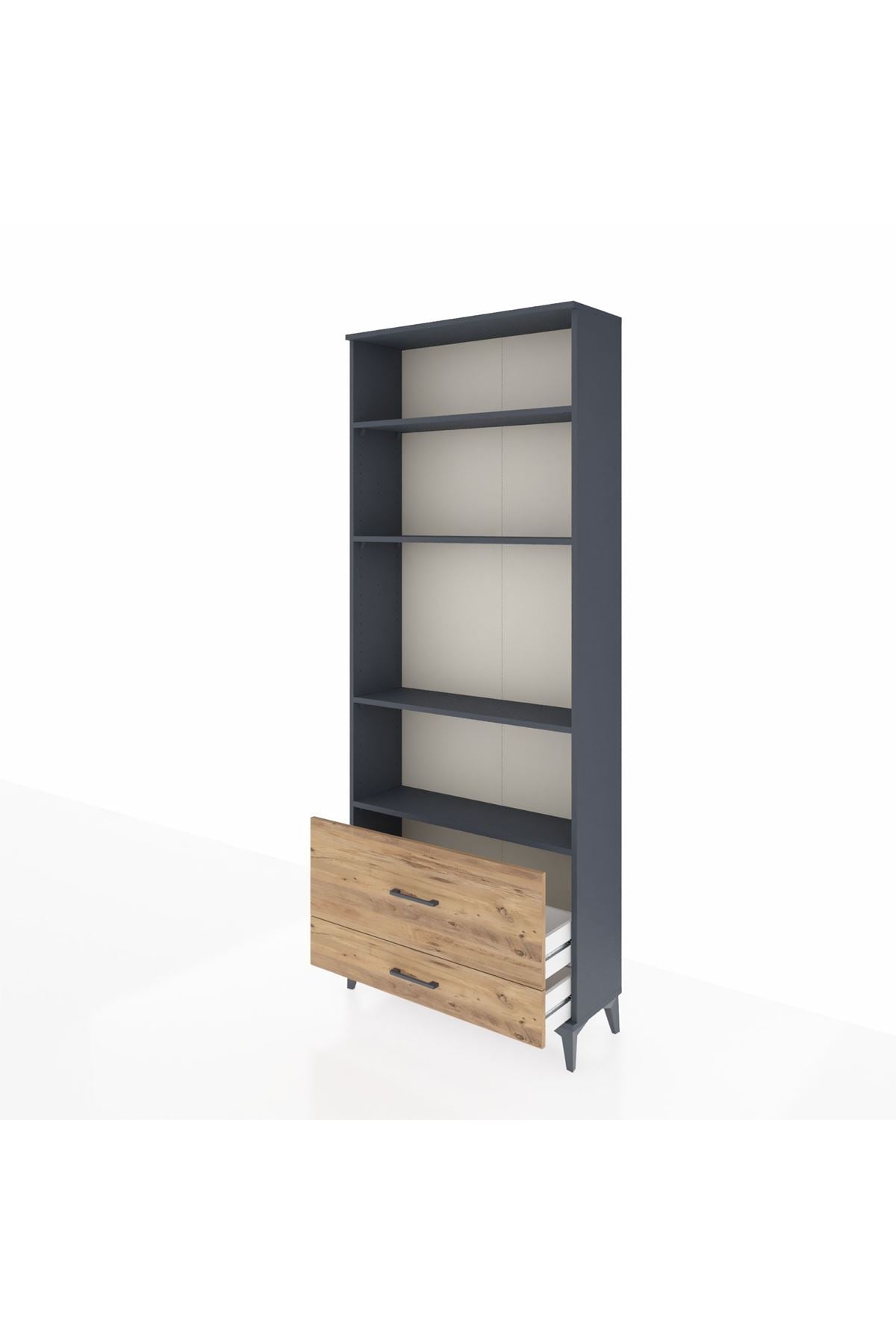 Arges Dolap 4 Raflı 2 Çekmeceli 88x30x221 - S30M027V6A