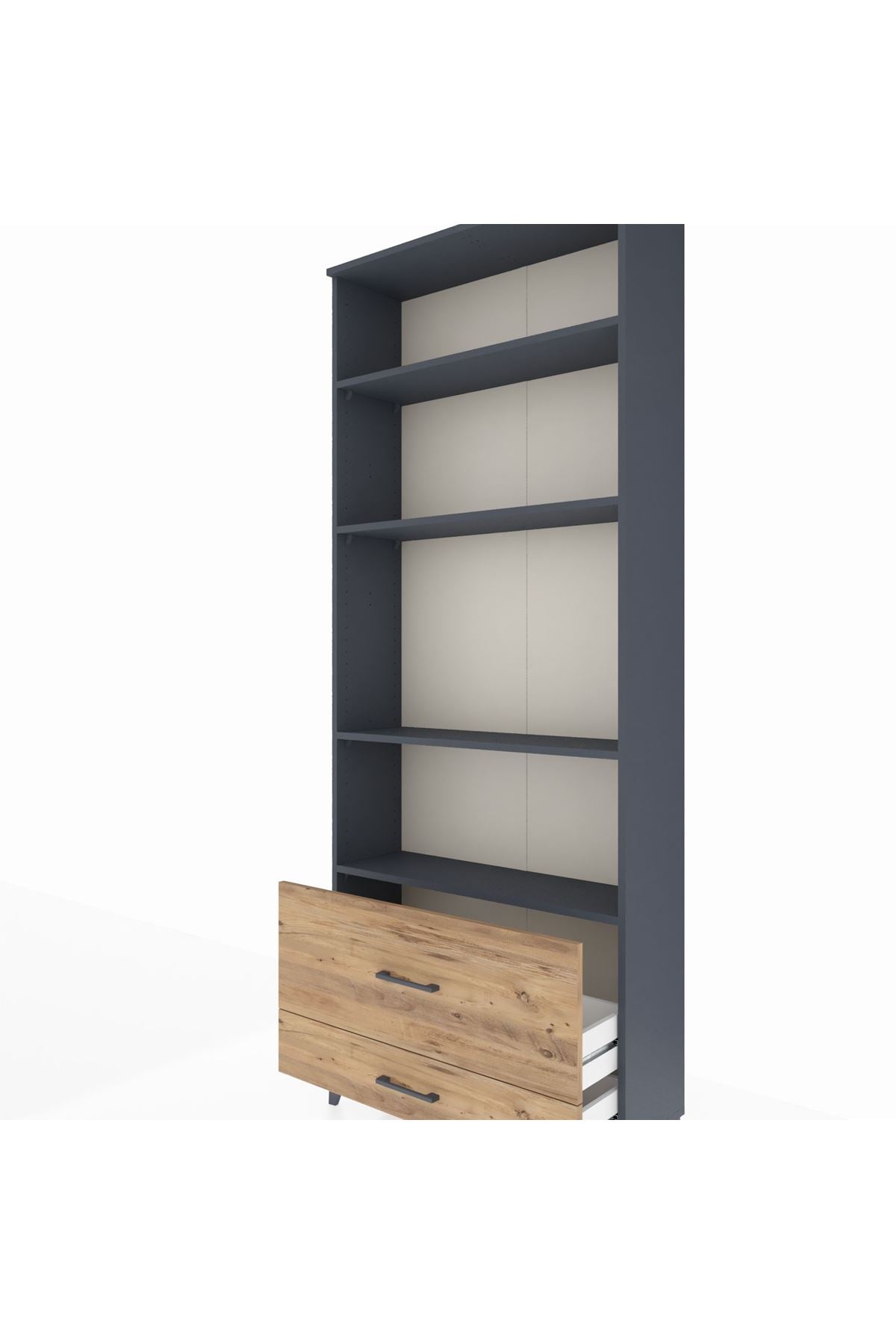 Arges Dolap 4 Raflı 2 Çekmeceli 88x30x221 - S30M027V6A