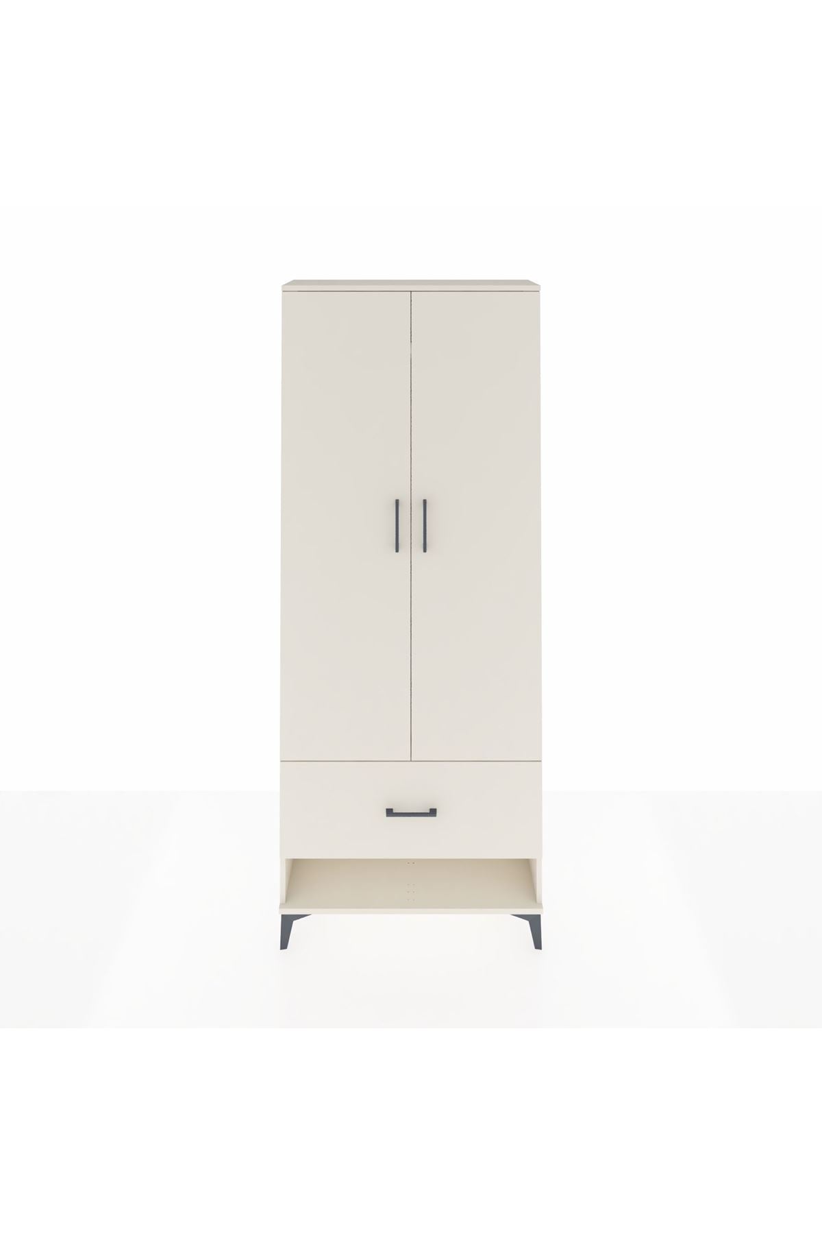 Arges Dolap 2 Raflı Tek Çekmeceli Tek Askılı 88x30x221 - S30M028V1A