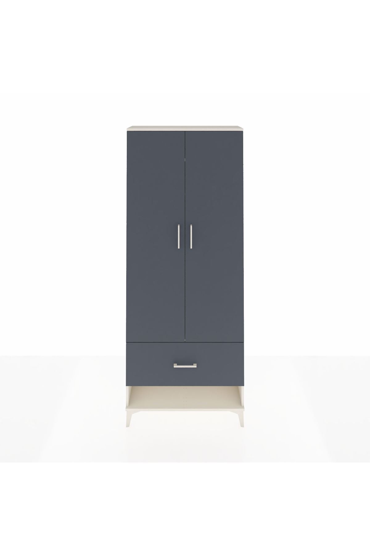 Arges Dolap 2 Raflı Tek Çekmeceli Tek Askılı 88x30x221 - S30M028V2A