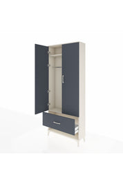 Arges Dolap 2 Raflı Tek Çekmeceli Tek Askılı 88x30x221 - S30M028V2A