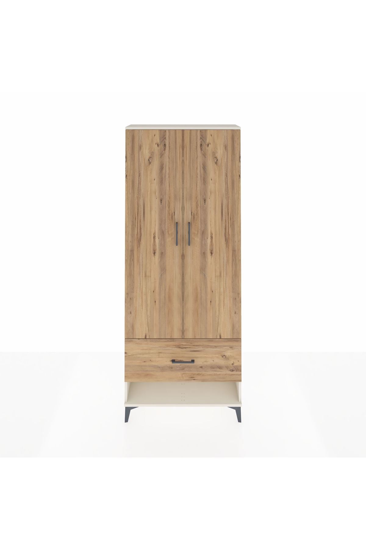 Arges Dolap 2 Raflı Tek Çekmeceli Tek Askılı 88x30x221 - S30M028V3A