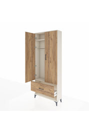 Arges Dolap 2 Raflı Tek Çekmeceli Tek Askılı 88x30x221 - S30M028V3A