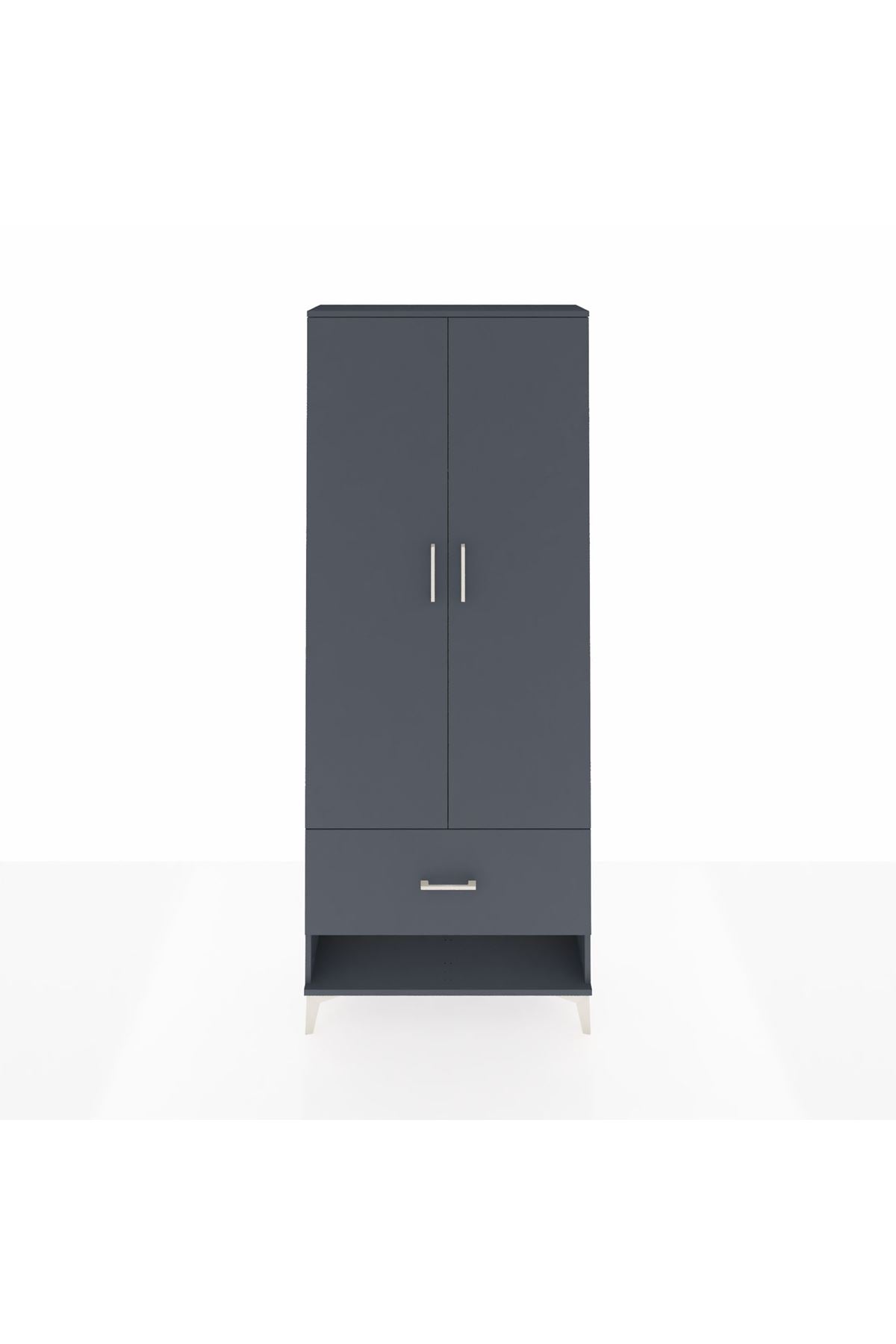 Arges Dolap 2 Raflı Tek Çekmeceli Tek Askılı 88x30x221 - S30M028V5A