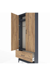 Arges Dolap 2 Raflı Tek Çekmeceli Tek Askılı 88x30x221 - S30M028V6A