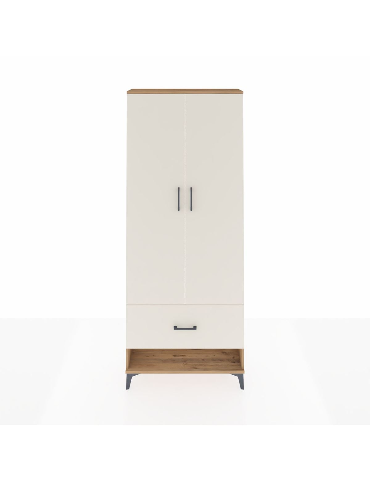 Arges Dolap 2 Raflı Tek Çekmeceli Tek Askılı 88x30x221 - S30M028V7A