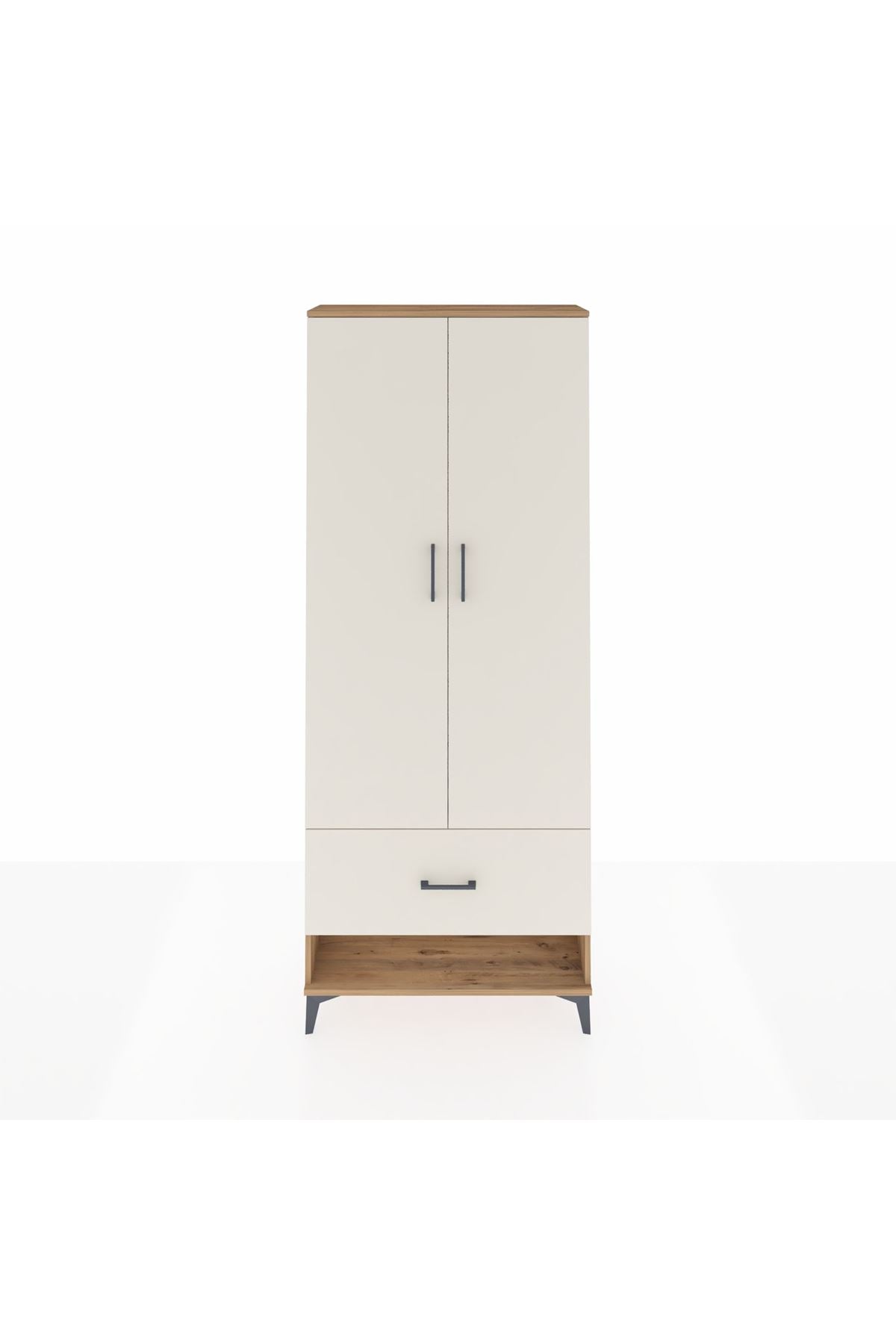 Arges Dolap 2 Raflı Tek Çekmeceli Tek Askılı 88x30x221 - S30M028V7A