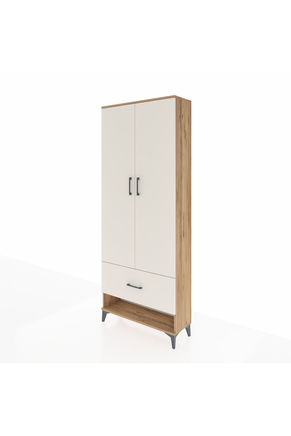Arges Dolap 2 Raflı Tek Çekmeceli Tek Askılı 88x30x221 - S30M028V7A
