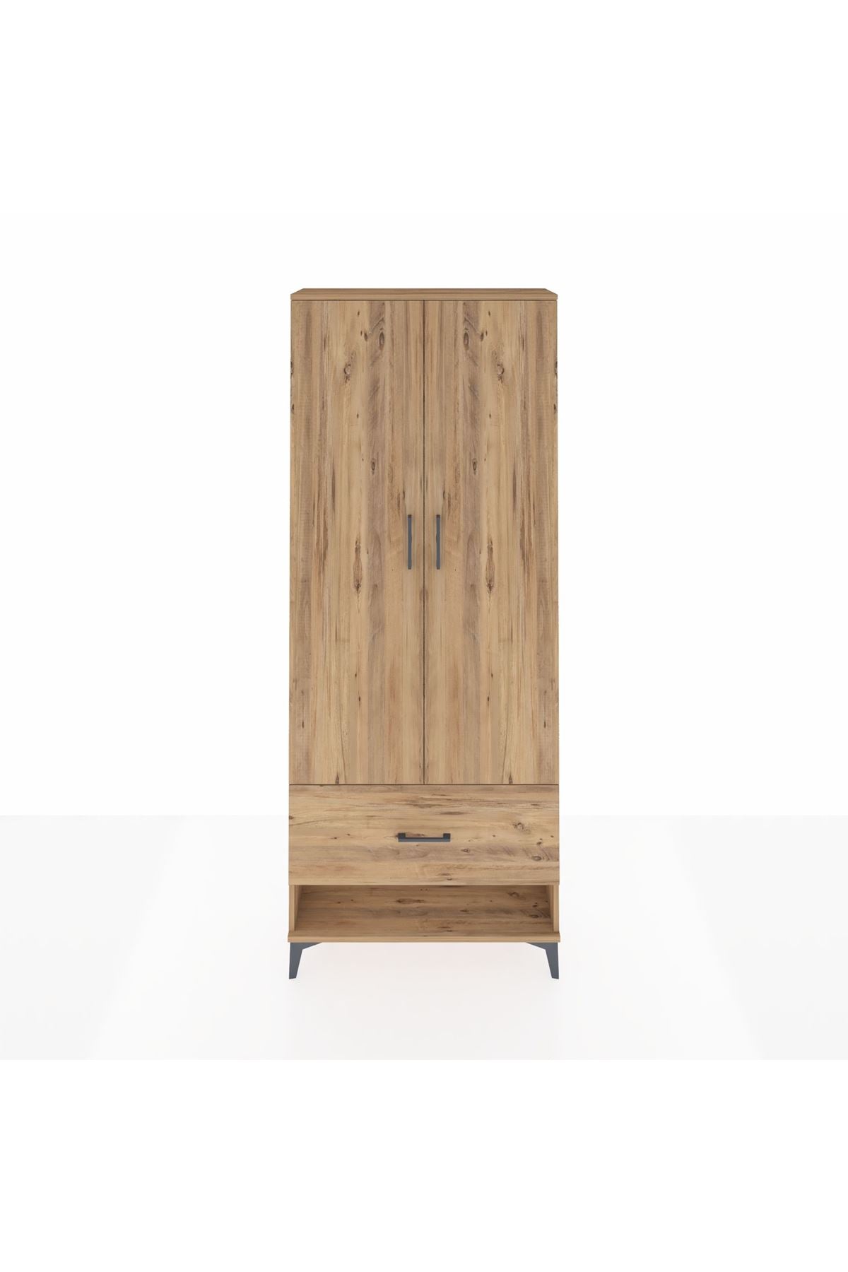 Arges Dolap 2 Raflı Tek Çekmeceli Tek Askılı 88x30x221 - S30M028V9A