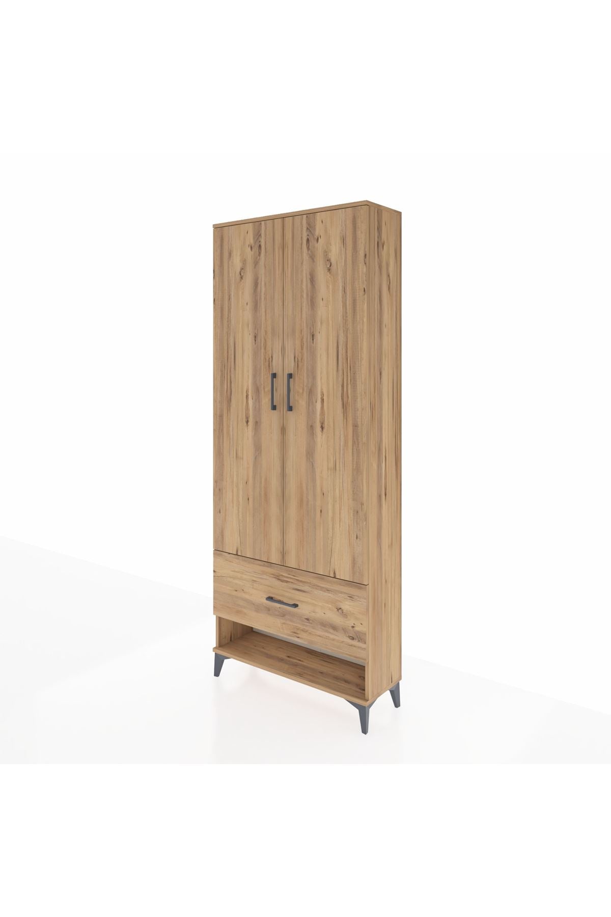 Arges Dolap 2 Raflı Tek Çekmeceli Tek Askılı 88x30x221 - S30M028V9A