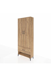 Arges Dolap 2 Raflı Tek Çekmeceli Tek Askılı 88x30x221 - S30M028V9A