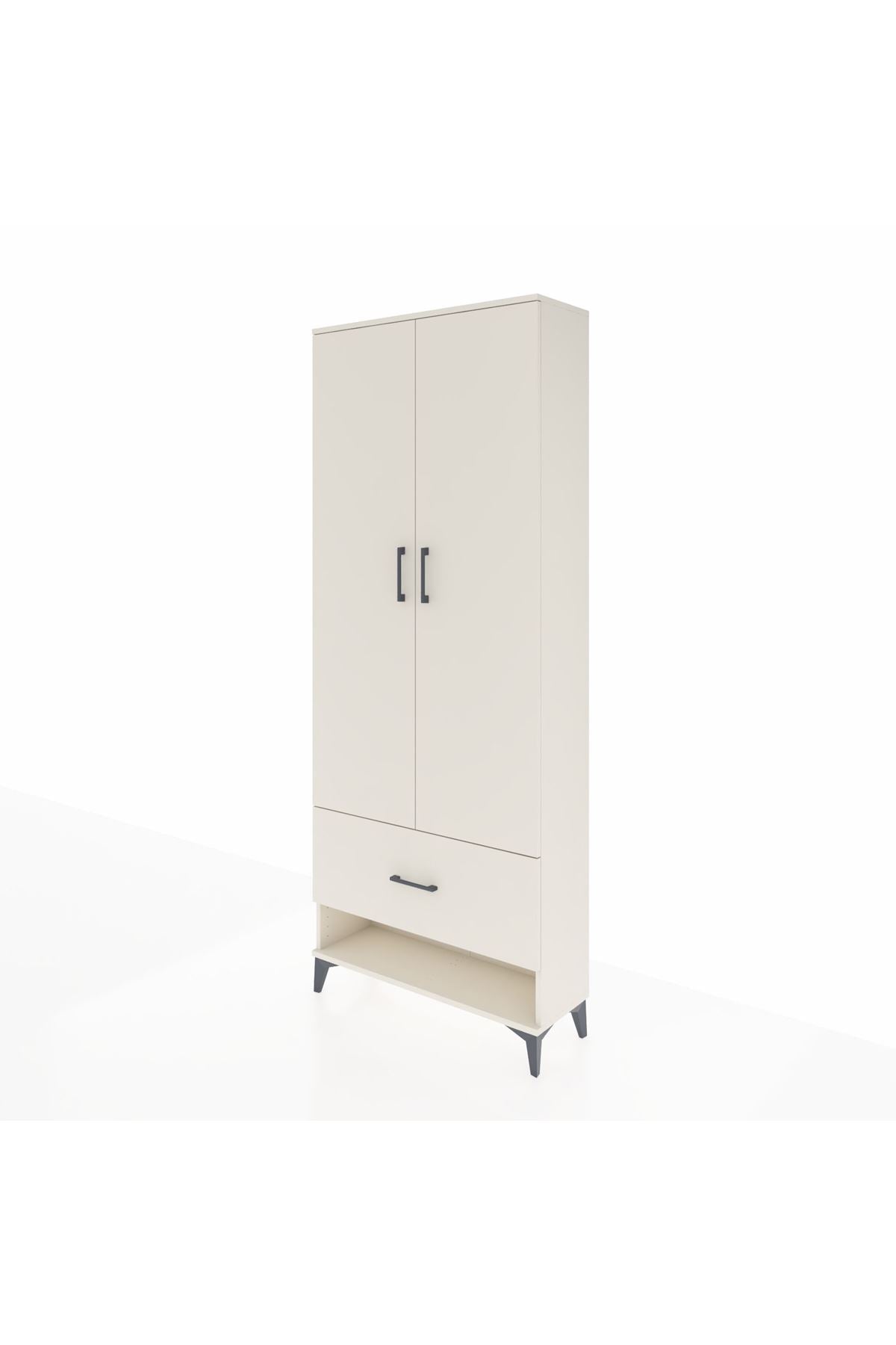 Arges Dolap 4 Raflı Tek Çekmeceli 2 Kapaklı 88x30x221 - S30M029V1A