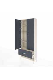 Arges Dolap 4 Raflı Tek Çekmeceli 2 Kapaklı 88x30x221 - S30M029V2A